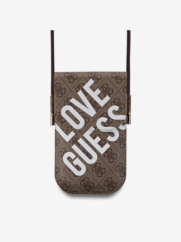 Guess Guess PU 4G Big Love Logo Handytasche Braun