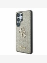 Guess Guess PU Fixed Glitter 4G Metall-Logo Rückseite für Samsung Galaxy S25 Ultra Gold