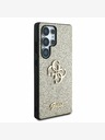 Guess Guess PU Fixed Glitter 4G Metall-Logo Rückseite für Samsung Galaxy S25 Ultra Gold