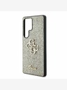 Guess Guess PU Fixed Glitter 4G Metall-Logo Rückseite für Samsung Galaxy S25 Ultra Gold