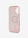 Guess Guess IML Strass Ring MagSafe Back Cover für iPhone 16 Pink