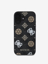 Guess Guess PU 4G Peony MagSafe Back Cover für iPhone 16 Schwarz