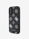 Guess Guess PU 4G Peony MagSafe Back Cover für iPhone 16 Schwarz