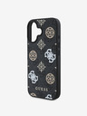 Guess Guess PU 4G Peony MagSafe Back Cover für iPhone 16 Schwarz