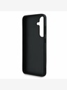 Guess Guess PU Genarbtes 4G Metall Logo Back Cover für Samsung Galaxy S25 Schwarz