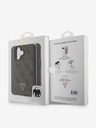 Guess Guess PU 4G Strass-Dreieck Metall-Logo Backcover + Crossbody Strap für iPhone 16 Braun