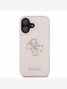 Guess Guess PU genarbtes 4G Metall-Logo Backcover für iPhone 16 Pink
