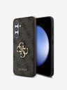 Guess Guess PU 4G Metall-Logo Rückseitenschutz für Samsung Galaxy S24 FE Braun