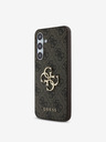 Guess Guess PU 4G Metall-Logo Rückseitenschutz für Samsung Galaxy S24 FE Braun