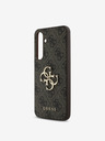 Guess Guess PU 4G Metall-Logo Rückseitenschutz für Samsung Galaxy S24 FE Braun