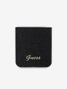Guess Guess PC/TPU Glitter Flakes Metall Logo Back Cover für Samsung Galaxy Z Flip 6 Schwarz