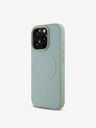 Guess Guess PU Grained Classic Logo MagSafe Back Cover für iPhone 16 Pro Grün
