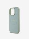 Guess Guess PU Grained Classic Logo MagSafe Back Cover für iPhone 16 Pro Grün