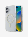 Guess Guess IML Glitter Ring MagSafe Back Cover für iPhone 16 Plus Transparent