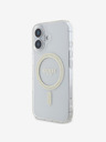 Guess Guess IML Glitter Ring MagSafe Back Cover für iPhone 16 Plus Transparent