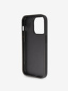 Guess Guess PU Fixed Glitter 4G Metall Logo Back Cover für iPhone 15 Pro Max Schwarz