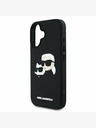 Karl Lagerfeld Karl Lagerfeld 3D Rubber Double Heads Back Cover für iPhone 16 Schwarz