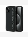 Karl Lagerfeld Karl Lagerfeld 3D Rubber Glitter Logo Back Cover für iPhone 13 Schwarz