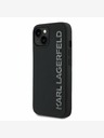 Karl Lagerfeld Karl Lagerfeld 3D Rubber Glitter Logo Back Cover für iPhone 13 Schwarz