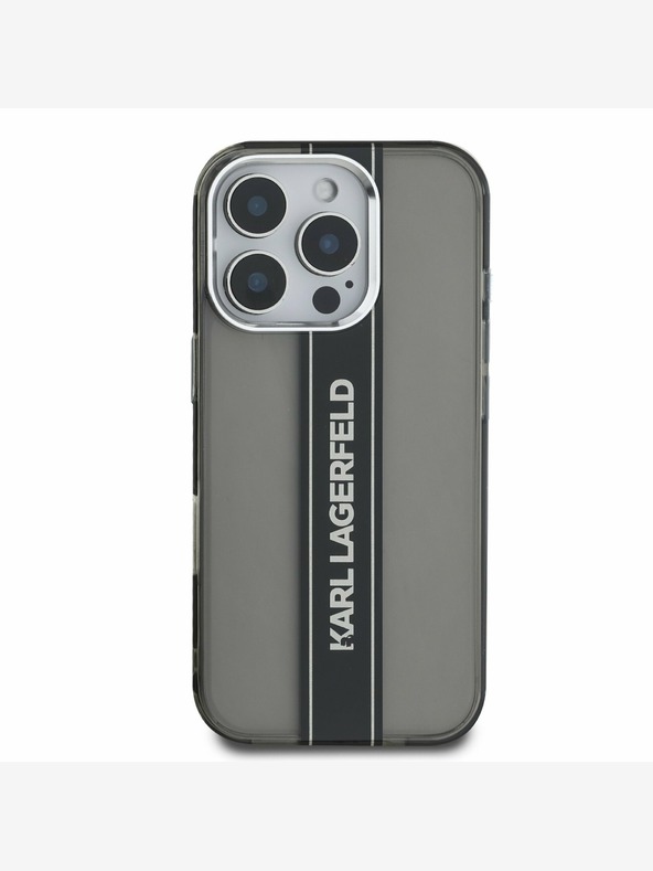 Karl Lagerfeld Karl Lagerfeld IML Stripe Logo Back Cover für iPhone 16 Pro Max Schwarz