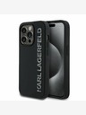 Karl Lagerfeld Karl Lagerfeld 3D-Gummi-Glitzer-Logo-Rückseite für iPhone 13 Pro Schwarz