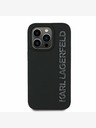 Karl Lagerfeld Karl Lagerfeld 3D-Gummi-Glitzer-Logo-Rückseite für iPhone 13 Pro Schwarz