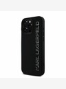 Karl Lagerfeld Karl Lagerfeld 3D Rubber Glitter Logo Back Cover für iPhone 16 Pro Max Schwarz