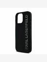 Karl Lagerfeld Karl Lagerfeld 3D Rubber Glitter Logo Back Cover für iPhone 16 Pro Max Schwarz