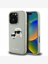 Karl Lagerfeld Karl Lagerfeld 3D Rubber Double Heads Back Cover für iPhone 16 Pro Beige