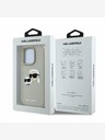 Karl Lagerfeld Karl Lagerfeld 3D Rubber Double Heads Back Cover für iPhone 16 Pro Beige