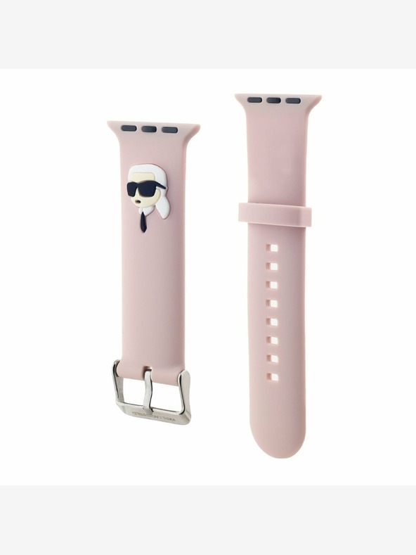 Karl Lagerfeld Karl Lagerfeld Karl Head NFT Armband für Apple Watch 42/44/45/46/49 Pink