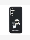 Karl Lagerfeld Karl Lagerfeld 3D Gummi Karl und Choupette Rückendeckel für Samsung Galaxy S24 FE Schwarz
