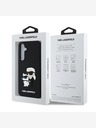 Karl Lagerfeld Karl Lagerfeld 3D Gummi Karl und Choupette Rückendeckel für Samsung Galaxy S24 FE Schwarz