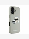 Karl Lagerfeld Karl Lagerfeld 3D-Gummi-Doppelkopf-Rückseite für iPhone 16 Beige