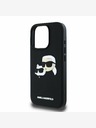 Karl Lagerfeld Karl Lagerfeld 3D Rubber Double Heads Back Cover für iPhone 16 Pro Schwarz