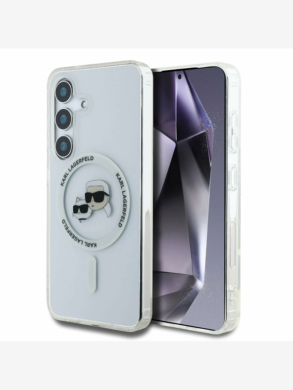 Karl Lagerfeld Karl Lagerfeld IML K&CH Heads MagSafe Back Cover für Samsung Galaxy S25 Transparent