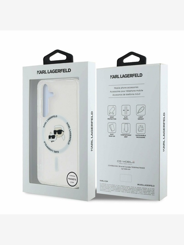 Karl Lagerfeld Karl Lagerfeld IML K&CH Heads MagSafe Back Cover für Samsung Galaxy S25 Transparent