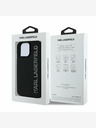 Karl Lagerfeld Karl Lagerfeld 3D-Gummi-Glitzer-Logo-Rückseite für iPhone 15 Pro Schwarz