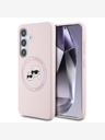 Karl Lagerfeld Karl Lagerfeld Liquid Silicone K&CH Heads MagSafe Back Cover für Samsung Galaxy S25+ Pink
