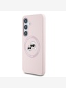 Karl Lagerfeld Karl Lagerfeld Liquid Silicone K&CH Heads MagSafe Back Cover für Samsung Galaxy S25+ Pink