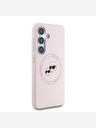 Karl Lagerfeld Karl Lagerfeld Liquid Silicone K&CH Heads MagSafe Back Cover für Samsung Galaxy S25+ Pink