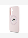 Karl Lagerfeld Karl Lagerfeld Liquid Silicone K&CH Heads MagSafe Back Cover für Samsung Galaxy S25+ Pink