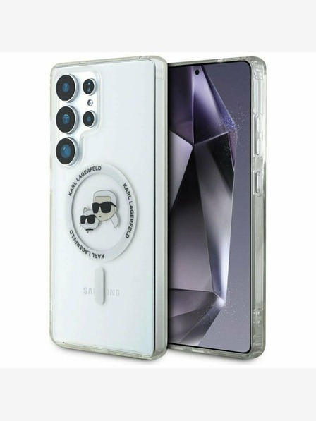 Karl Lagerfeld Karl Lagerfeld IML K&CH Heads MagSafe Back Cover für Samsung Galaxy S25 Ultra Transparent