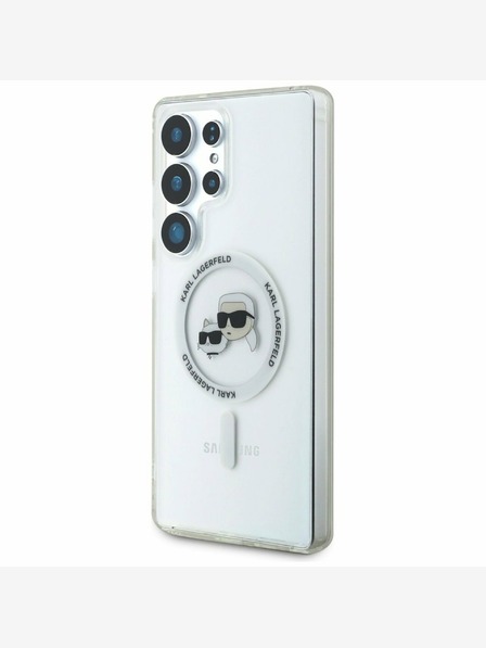 Karl Lagerfeld Karl Lagerfeld IML K&CH Heads MagSafe Back Cover für Samsung Galaxy S25 Ultra Transparent