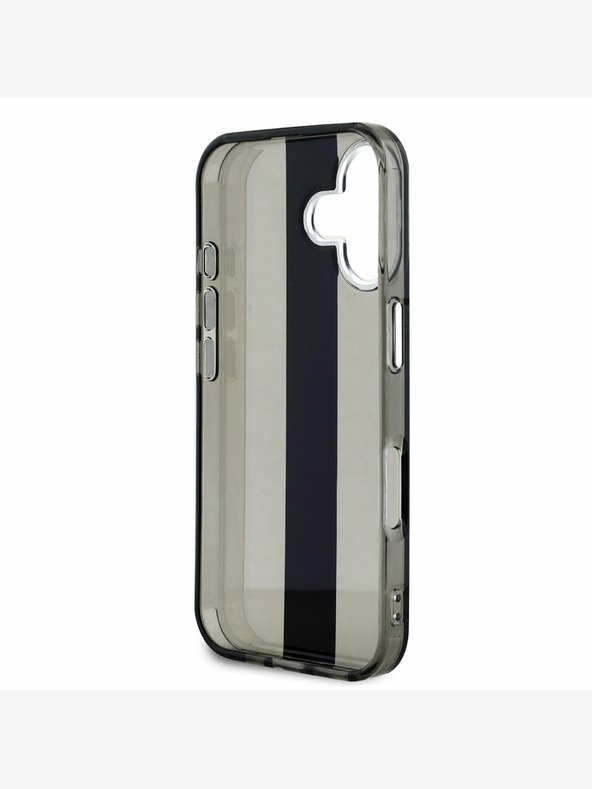 Karl Lagerfeld Karl Lagerfeld IML Stripe Logo Back Cover für iPhone 16 Schwarz