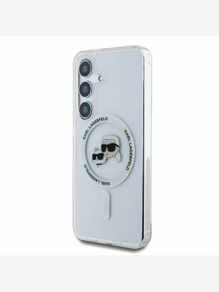 Karl Lagerfeld Karl Lagerfeld IML K&CH Heads MagSafe Back Cover für Samsung Galaxy S25+ Transparent