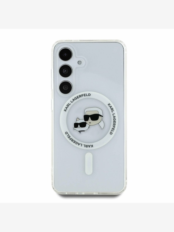 Karl Lagerfeld Karl Lagerfeld IML K&CH Heads MagSafe Back Cover für Samsung Galaxy S25+ Transparent