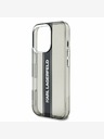 Karl Lagerfeld Karl Lagerfeld IML Stripe Logo Back Cover für iPhone 16 Pro Schwarz