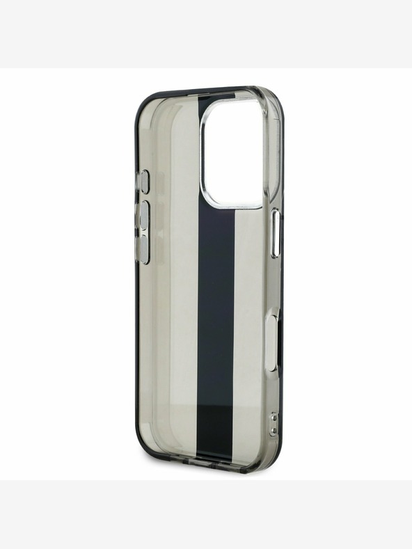 Karl Lagerfeld Karl Lagerfeld IML Stripe Logo Back Cover für iPhone 16 Pro Schwarz