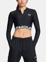 Under Armour Damen-T-Shirt Under Armour HeatGear Rib 1/4 Zip LS